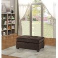 thumbnail image 2 of Topline Home Furnishings Chocolate Brown Ottoman, 2 of 3