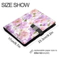 thumbnail image 3 of Leather Notebook with Pen Holder Writing Notepad Includes 100 Pages Lined Journal Lavender and Pink Flowers, 3 of 6