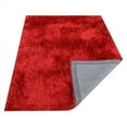 thumbnail image 2 of Rugsotic Carpets Hand Tufted Shag Polyester Eco-Friendly Area Rugs - 6'x9', Rectangle, Red, Plain Solid Design, High Pile Handmade Anti Skid Rugs for Living Room, Bed Room K00102, 2 of 5