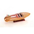 thumbnail image 2 of HomeRoots 401945 7 in. Wood Riva Aqurama Speedboat Hand Painted Decorative Boat, Brown, 2 of 3