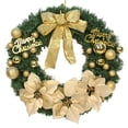 thumbnail image 1 of Navidad Corona De Puerta Delantera Con Nudo De Lazo Decoraciones Navideñas Para Fiestas Navideñas Advancent HA043618-02, 1 of 6