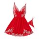 thumbnail image 1 of Puntoco Conjunto de pijama cómodo para mujer, conjunto de lencería erótica con falda corta de encaje y borlas con cuello colgante de talla grande para mujer, 1 of 4