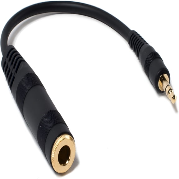 GJX Adapter Cable Female 1/4” 6.3mm to Male 1/8” 3.5mm Plug for Headphones