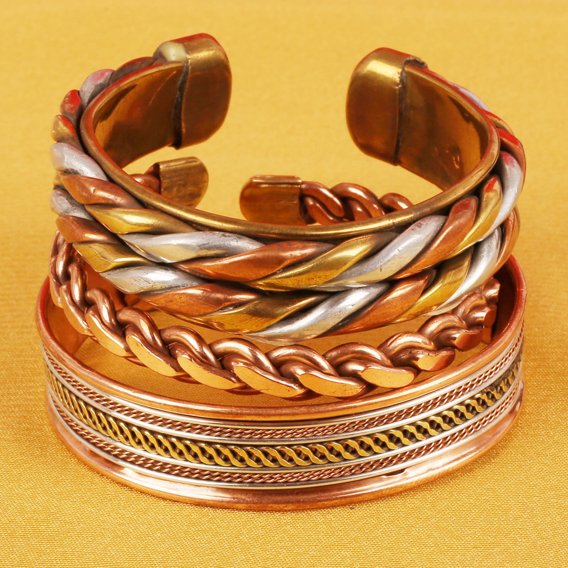 3 Metal Gold Astrological Kriya Bangle, Yogananda Bangle, Kriya Kundalini  Health Bangle,bracelet Free Size Adjustable Kada - Etsy