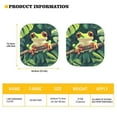 thumbnail image 5 of Yuyamidu Funny Frog Car Window Sunshade for SUV Van Truck Palm Leaves Car Shades for Front Windshield 2 Piece Easy to Install Car Windshield Sun Shade Accessories, Green, 5 of 5