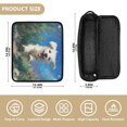 thumbnail image 4 of Hair Tool Organizer Bag with Heat Resistant Mat Removable Travel Storage Case for Hot Air Brushes Curling Irons The Dog Is Running, 4 of 8