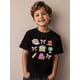 thumbnail image 1 of Girls & Boys School Theme Cotton Graphic Tees, Back To School Clothes Girls, Black Graphic Summer Shirts With School Supplies, Gift For First Day Of School, Round Neck Short Sleeve T-Shirt, 1 of 3