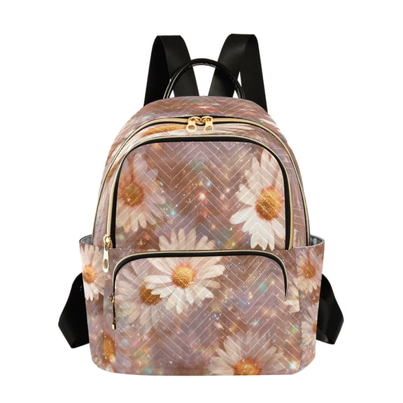 DIXRUYEE Backpack Casual Sparkly Daisies Bags