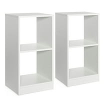 Resenkos Bookshelf,Shelf, Open Bookcase Book Shelf,Storage Shelf Unit Plant Stand,2 Pieces 2-tier Bookcase Set with Anti-toppling Device