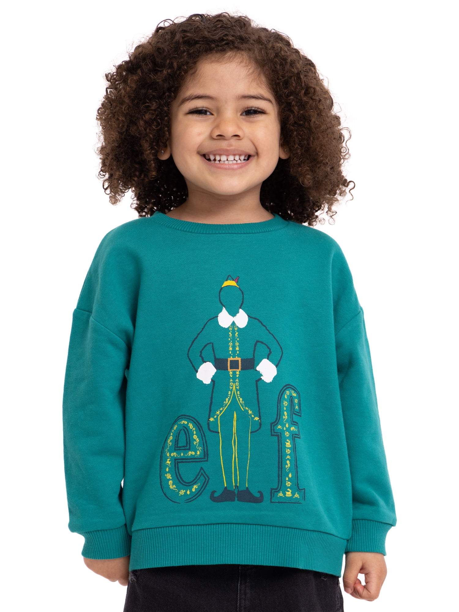 Elf Toddler Girl Buddy Christmas Graphic Sweatshirt, Sizes 12M-5T