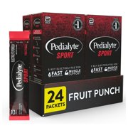 Angle View: Pedialyte Sport Electrolyte Powder, Fast Hydration with 5 Key Electrolytes for Muscle Support Before, During, & After Exercise, Fruit Punch, 0.6-oz Packets (24 Count)