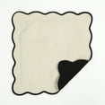 thumbnail image 2 of Lush Decor Coastal Chic Scalloped Edge Throw Pillow Cover 1 Piece 20" W x 20" L + 2.5" Flange Dark Linen & Black - Square Pillow - Decorative Pillows For Bed Couch or Chair, 2 of 9