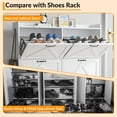 thumbnail image 4 of Shoe Cabinet Storage, Hidden Freestanding Shoe Rack with 4 Flip Drawers and Adjustable Shelf, Shoe Cabinet with Open Shelves for Entryway, Hallway, Foyer, 4 of 9