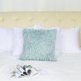 thumbnail image 3 of PiccoCasa Shaggy Faux Fur Throw Pillow Cover Soft Plush Cushion Cover, 18"x18" Blue, 3 of 7