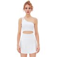 thumbnail image 3 of Qarigey Sujetador deportivo Fitness Top Gym Outfit Lady Accesorios Ropa de entrenamiento transpirable de alto impacto Sujetadores de yoga Ropa interior Blanco/L, 3 of 6