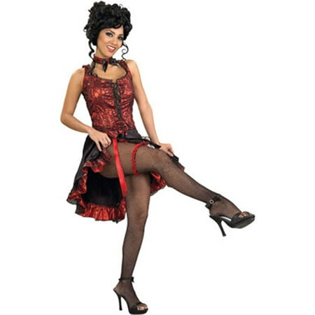 Women's  Adult Cancan Dancer Red Burlesque Showgirl Costume