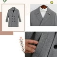thumbnail image 7 of Cethrio Boys Peacoats Size 14-16, Double Breasted Mid-length Long Sleeve Casual Blended Wool Coats Gray, 7 of 7