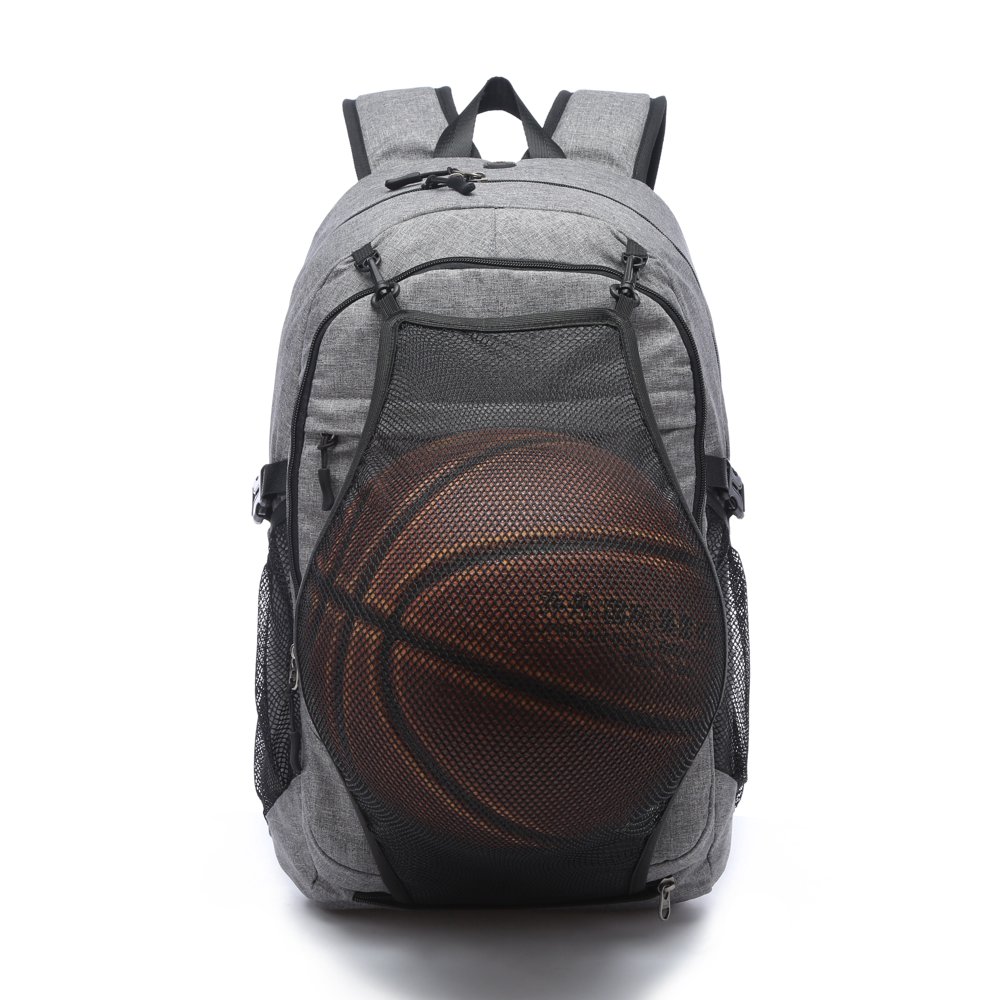 TUGUAN College High School Backpack w/ Basketball Mesh External USB