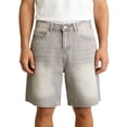thumbnail image 2 of Streetwear Baggy Summer Jorts Y2K Shorts Vintage Acid Wash Stretch Jean Shorts Fashion Jorts Gray, 2 of 9