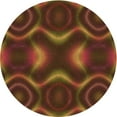 thumbnail image 1 of Ahgly Company Indoor Round Patterned Mahogany Brown Area Rugs, 3' Round, 1 of 6