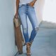 thumbnail image 4 of WILLBEST Jeans Mujer Pantalones Vaqueros Clásicos de Cintura Media para Mujer, Casuales, Cómodos y Elásticos Con Bolsillos para Uso Diario. Grande, 4 of 6