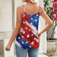 thumbnail image 4 of Women 4th of July Tank Tops Fitted Spaghetti Strap Backless American Flag Star Camisole Patriotic Outfits Red 2XL, 4 of 4