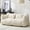 Beige, variant on Chenille Bean Bag Sofa Chair for Adults, Fluffy Square Accent Couch with Filler, Olive Green Lazy Sofa for Reading & TV Lounging