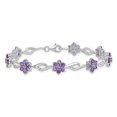 thumbnail image 4 of Primal Silver Sterling Silver Rhodium-plated Amethyst Bracelet, 4 of 5