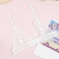 thumbnail image 2 of IFNWSV Bralettes for Women Lace Triangle Cup Lightweight Breathable Seamless Soft Support Everyday Comfort Bra White 2XL, 2 of 7