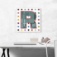 thumbnail image 2 of ARTCANVAS Fun Polka Dots Letter R Canvas Art Print - Size: 18" x 18" (1.50" Deep), 2 of 9