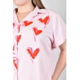 thumbnail image 4 of Camisa estampado corazones Roman Fashion /Tallas Extras, 1231 (Rosa) rosa 40, 4 of 6