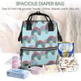 thumbnail image 5 of Xecao colorful rainbow Print Large Capacity Nappy Bag Is a Multi-Functional Waterproof Travel Backpack, Perfect as a Nursing Bag or Mummy Backpack for Women, 5 of 6