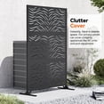 thumbnail image 4 of Modern Shade 4x6 FT Metal Privacy Screen, Freestanding Outdoor Decorative Panel, (Ripple Flow), 4 of 7