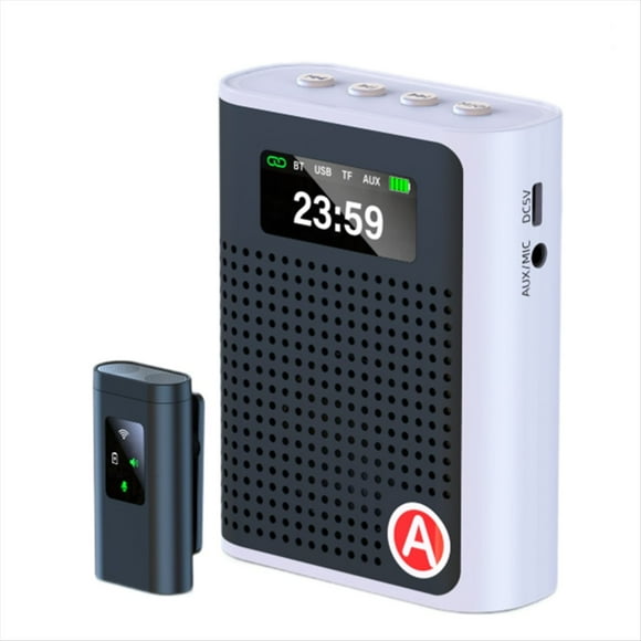 Amplificador de Collar Inalámbrico con Pantalla Digital Little Bee, Altavoz Portátil Multifunción para Profesores y Guías Turísticos.