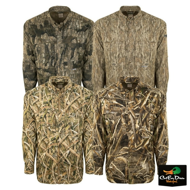 DRAKE WATERFOWL LONG SLEEVE CAMO VENTED WINGSHOOTER'S SHIRT