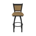 thumbnail image 5 of 870 Hadleigh 30" Swivel Bar Stool with Black Wrinkle Finish and Canter Saddle Seat and Back, 5 of 5