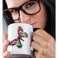 thumbnail image 2 of 3drose, Pretty Pink and Green Gradient Butterfly Illustration, 15oz Two-tone Black Mug, 2 of 6