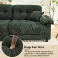 thumbnail image 4 of GNIXUU 123.6 " Cloud Sectional Couches,Modern Convertible Modular Chenille L-Shape Couch with Ottoman,Comfy 3 Seater Sleeper Sofa for Living Room Apartment,Office,Green, 4 of 8