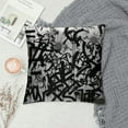 thumbnail image 2 of JEUXUS  Graffiti Abstract Tags Decorative Throw Pillow Cover, Letters Without Meaning Hand Street Square Pillowcase Blended Double Sided No Inserts for Bedroom Living Room, 2 of 5