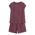 thumbnail image 5 of Women's Cotton Linen Embroidered Shirt and Wide Leg Pants Two Piece Set, 5 of 5