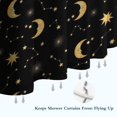 thumbnail image 6 of Black Moon Star Constellation Pattern Shower Curtain 36"x72" ,Bathroom Decorative Shower Curtains Set with 12 Hooks,Modern Waterproof Washable Shower Curtain, 6 of 6