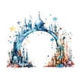 thumbnail image 3 of Adhesivos de pared con dibujos animados Fantasy Castle Dreamy Magical Castle, 3 of 4