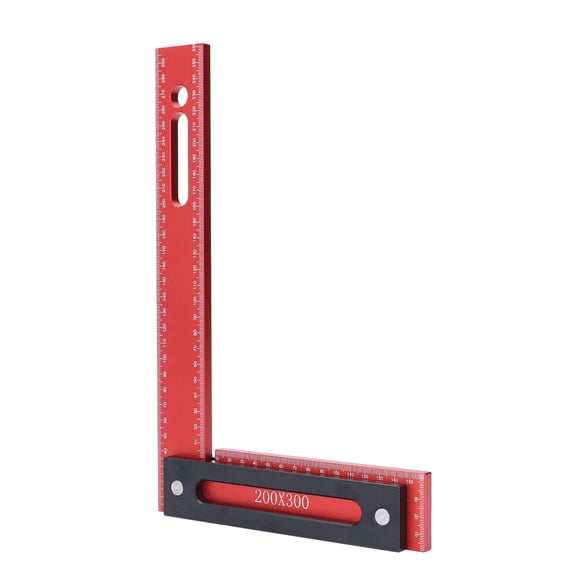Cadre Carré, Carré 90 Degrés 300x200mm Alliage d'Aluminium Anodisé Haute Dureté pour Fabrication Artisanale