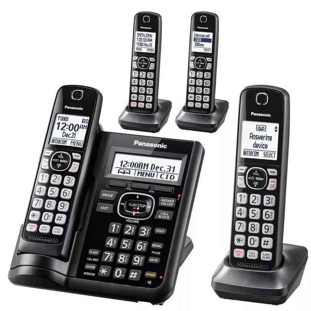 Teléfono inalámbrico KX-TGF544B 4 auriculares Reacondicionado Panasonic KX-TGF544B