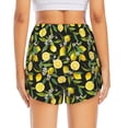 thumbnail image 4 of Fotbe Lemon Fruits Flowers Leaves Womens High Waist Running Shorts Athletic Workout Quick Dry Shorts for Women with Pockets Gym Yoga Summer Shorts-Large, 4 of 9