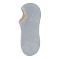 thumbnail image 1 of Nvzi 3 pares de calcetines invisibles para hombre, antideslizantes, de silicona, con absorción de humedad, de corte bajo, invisibles, informales, color gris claro, 1 of 2