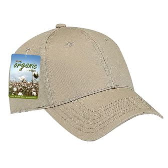 - OTTO Organic Superior Cotton Twill 6 Panel Low Profile Baseball Cap - Khaki