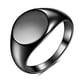 thumbnail image 1 of Anillo liso de acero inoxidable con diseño sencillo de 12 mm de acero de titanio y oro de 18 quilates para amantes del Joker con logotipo láser, 1 of 6