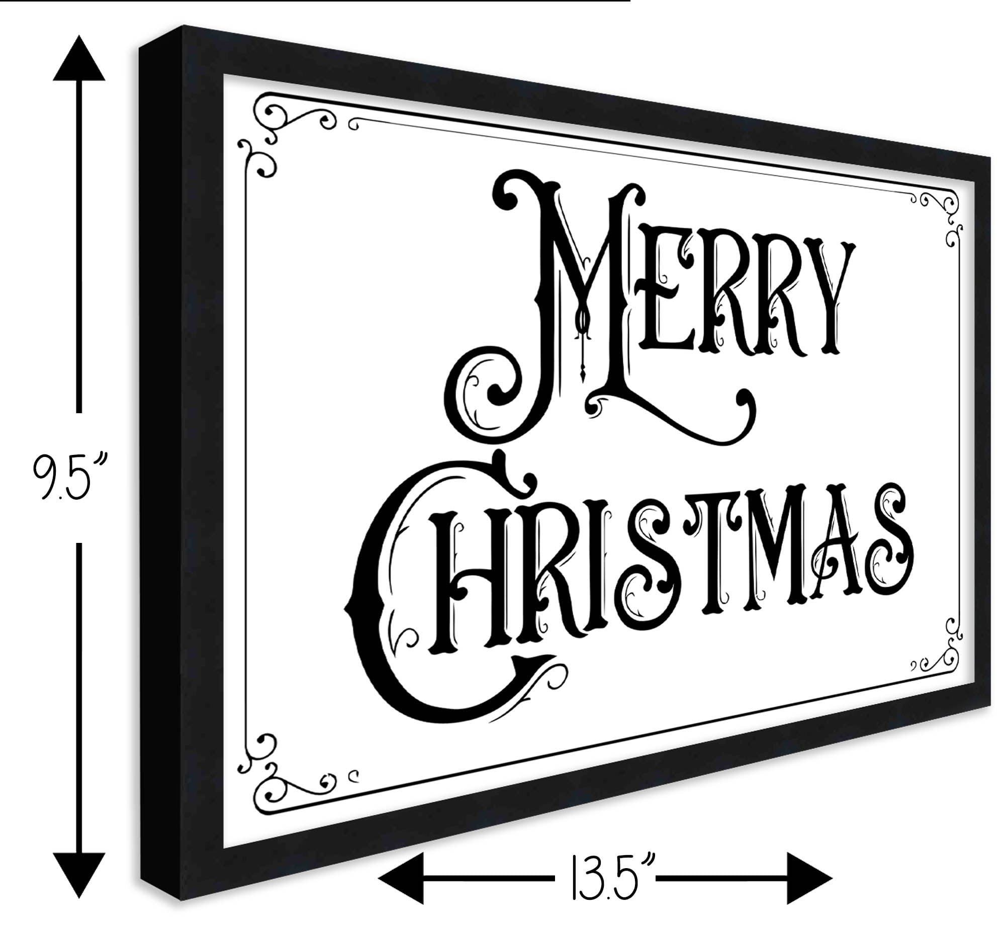 Vintage Merry Christmas 9.5