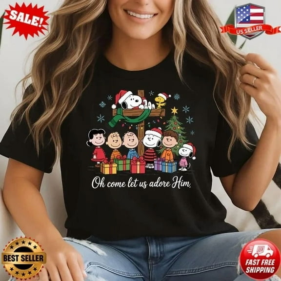 NEW Charlie Brown Christmas Oh Come Let Us T-Shirt S-5XL